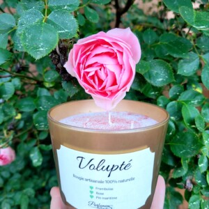 bougie naturelle rose