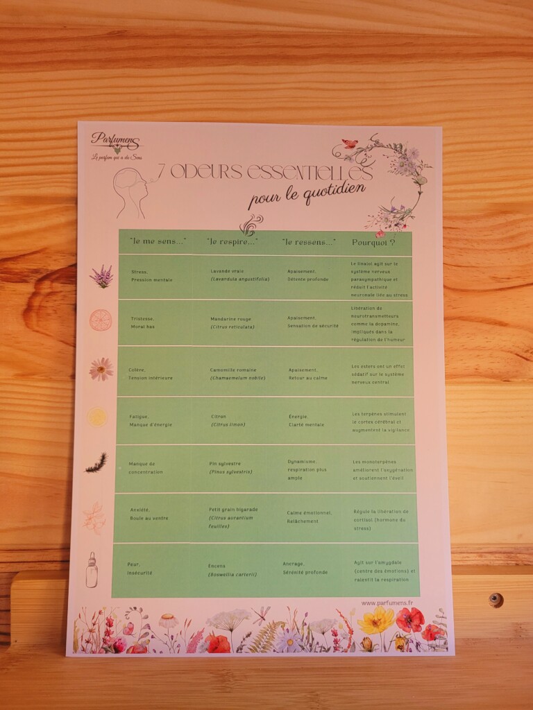 tableau huiles essentielles parfumens
